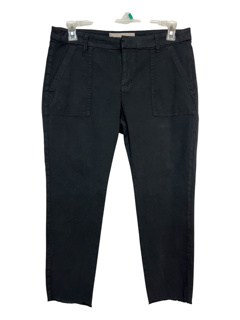 Frank & Eileen Women's Anthracite Cotton  Solid Pants Size 10 Cropped